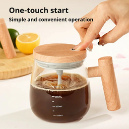 ماگ همزن دار مدل EM-CUP به همراه 2 عدد باتری نیم قلم