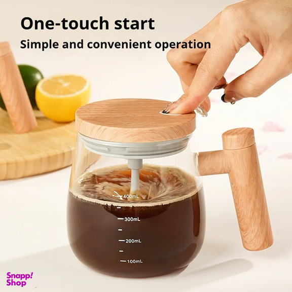 ماگ همزن دار مدل EM-CUP به همراه 2 عدد باتری نیم قلم