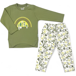 ست دو‌ تکه تیشرت و شلوار نوزاد به‌آوران طرح دلژین