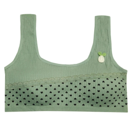 نیم تنه دخترانه طرح قلبی کد 4 رنگ سبز