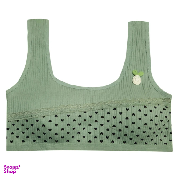 نیم تنه دخترانه طرح قلبی کد 4 رنگ سبز