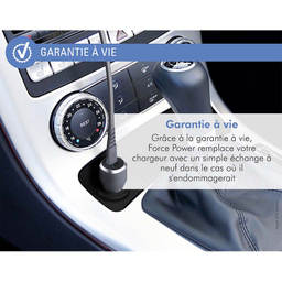 شارژر فندکی فورس مدل FPCACMFIN1.2MG به همراه کابل لایتنینگ