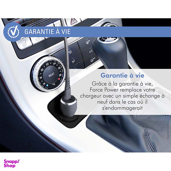 شارژر فندکی فورس مدل FPCACMFIN1.2MG به همراه کابل لایتنینگ