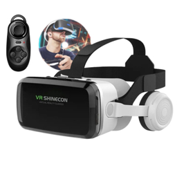 عینک واقعیت مجازی شاینکن مدل VR Shinecon G04BS به همراه ریموت کنترل و لوح فشرده بازی‌ ها و فیلم‌ ها