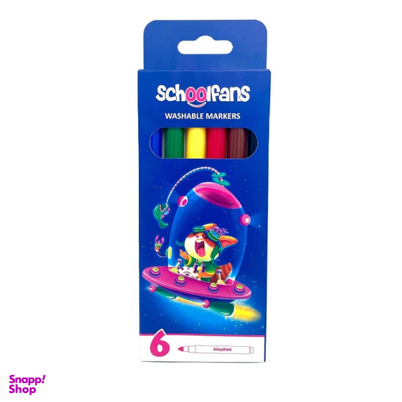 ماژیک اسکول فنس مدل School Fans کد 92400 مجموعه ۶ عددی