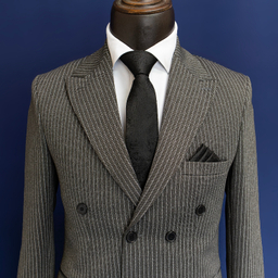 کت و شلوار مردانه مدل دیپلمات یقه بلیزر کد 1020 رنگ طوسی