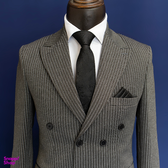 کت و شلوار مردانه مدل دیپلمات یقه بلیزر کد 1020 رنگ طوسی