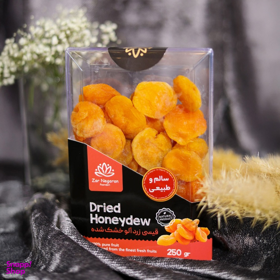 میوه‌ خشک زرنگاران طعم قیسی هلو، قیسی زردآلو، گیلاس و آلبالو بسته 4 عددی