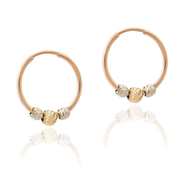 گوشواره طلا 18 عیار زنانه داریم طرح البرنادو کد 3L