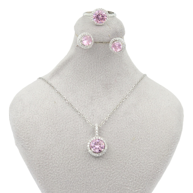 نیم ست زیور زنانه وای اس ایکس کریستال سواروسکی طرح جواهر کد JAV918744