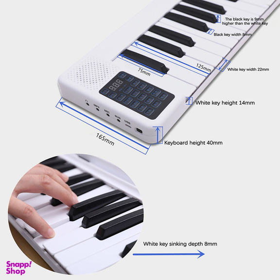 پیانو دیجیتال مدل Foldable 88 Keys Pro Edition