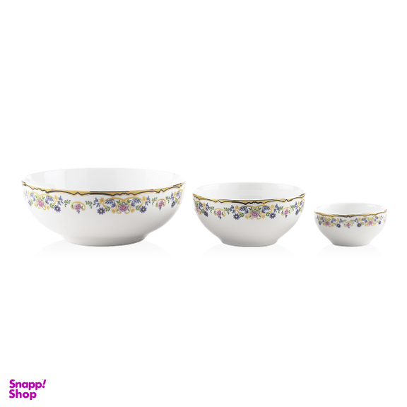 سرويس پياله پذيرايی 13 پارچه چینی زرين مدل گلستان درجه سه