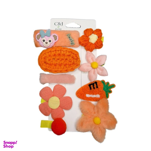 گیره مو دخترانه کد Dinky166 بسته 9 عددی