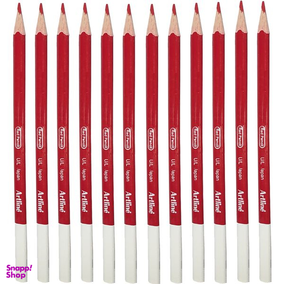 مداد قرمز آرت لاین مدل EP-RED.IL بسته 12 عددی