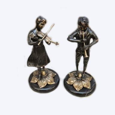 مجسمه مدل عروس داماد نوازنده مجموعه 2 عددی