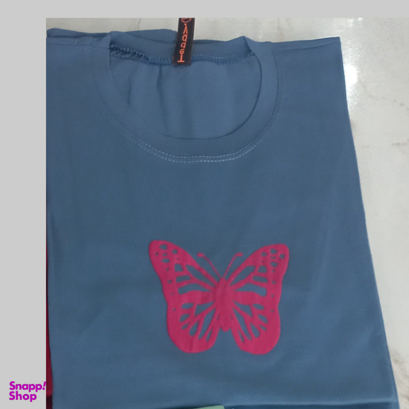 تیشرت زنانه طرح پروانه کد TTD