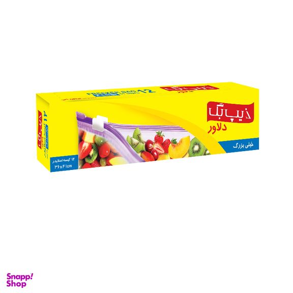 کیسه زیپ دار زیپ بگ دلاور مدل X-Large بسته 12 عددی