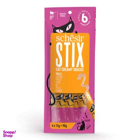 بستنی گربه شسیر طعم مرغ بسته 6 عددی