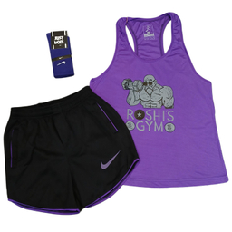 ست تاپ و شلوارک و جوراب ورزشی مردانه کد 1530 رنگ بنفش