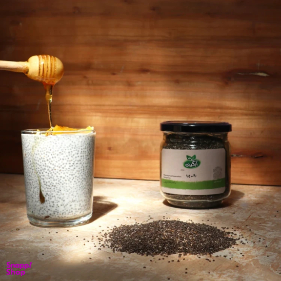 دانه چیا آبگینه وزن 250 گرم