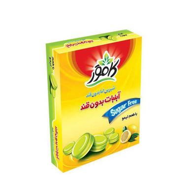 آب نبات بدون قند لیمو کامور وزن 130 گرم