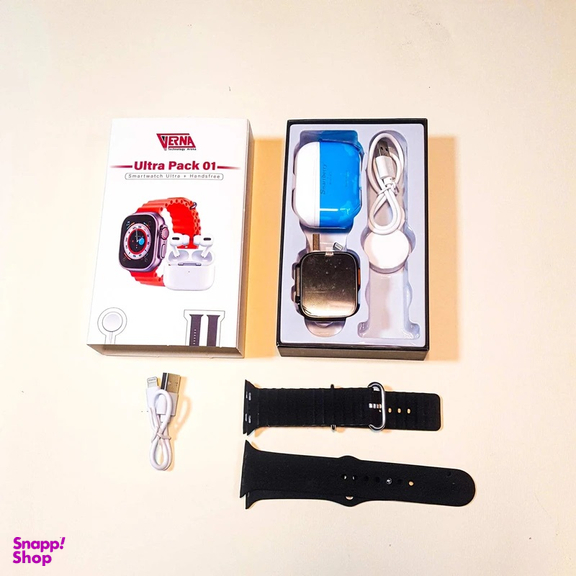 ساعت هوشمند ورنا مدل 01 Ultra Pack به همراه هندزفری بی سیم