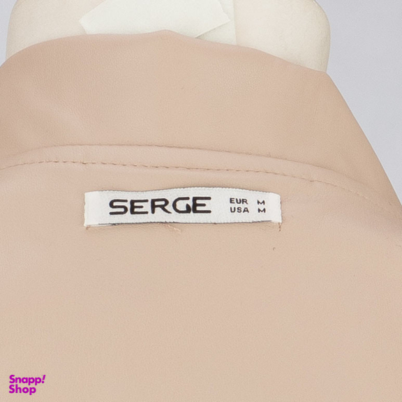 کت چرم زنانه سرژه مدل 232129 رنگ کرم