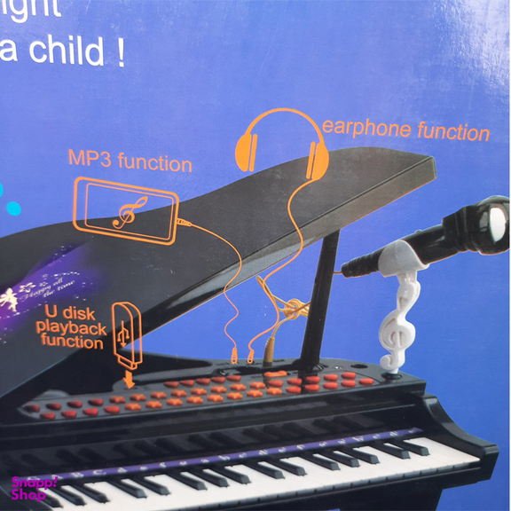 اسباب بازی موزیکال مدل پیانو پایه دار و میکروفون کد 88022
