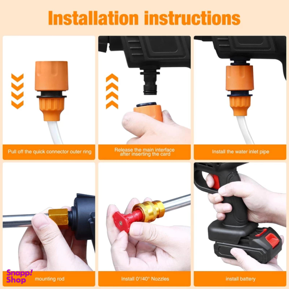 کارواش شارژی 300 وات مدل CLEANING GUN