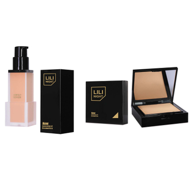 کرم پودر لی لی نایت شماره N15 به همراه پنکیک لی لی نایت شماره N406 مجموعه 2 عددی