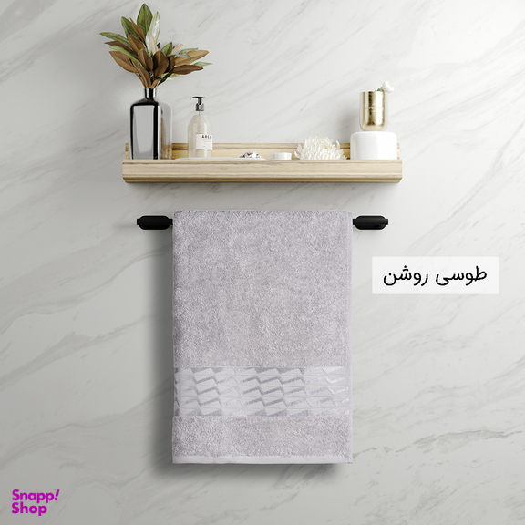 حوله حمام بهباف آذر طرح آرام سایز 100×155 سانتی متر