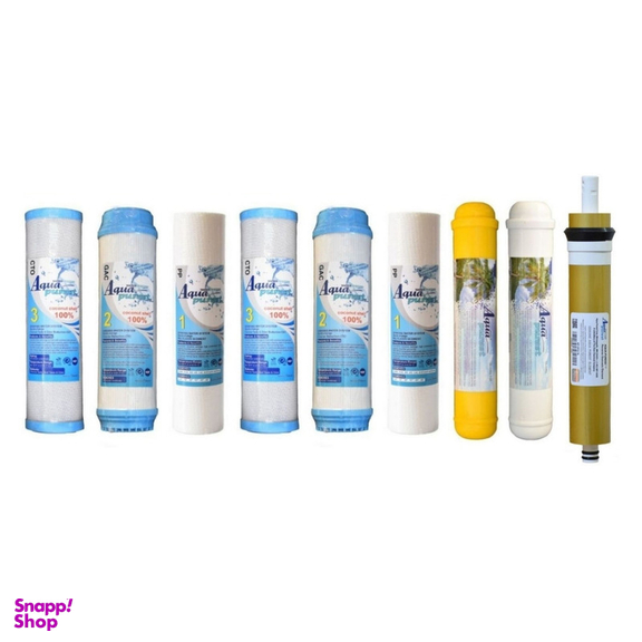 فیلتر دستگاه تصفیه آب آکوا پیورست مدل TWN 9030 RO NEW مجموعه 8 عددی به همراه فیلتر تصفیه آب مدل ممبران