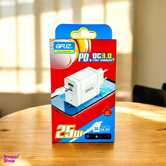 شارژر دیواری 25 وات جیفوز مدل GA-04 به همراه کابل USB Type-C