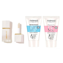 هایلایتر مایع شیگلم مدل Vanila Frost به همراه کرم پودر BB فارماسی شماره 02 و کرم پودر CC مدل 9In1