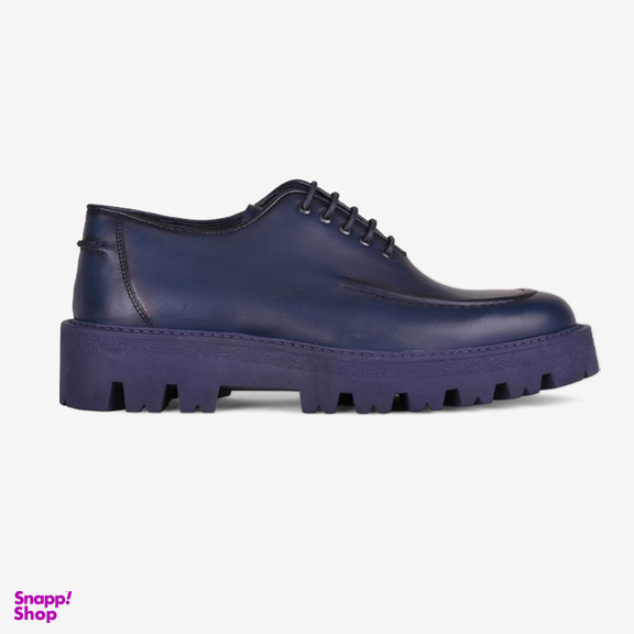 کفش روزمره مردانه چرم مشهد مدل J6288 رنگ سرمه ای