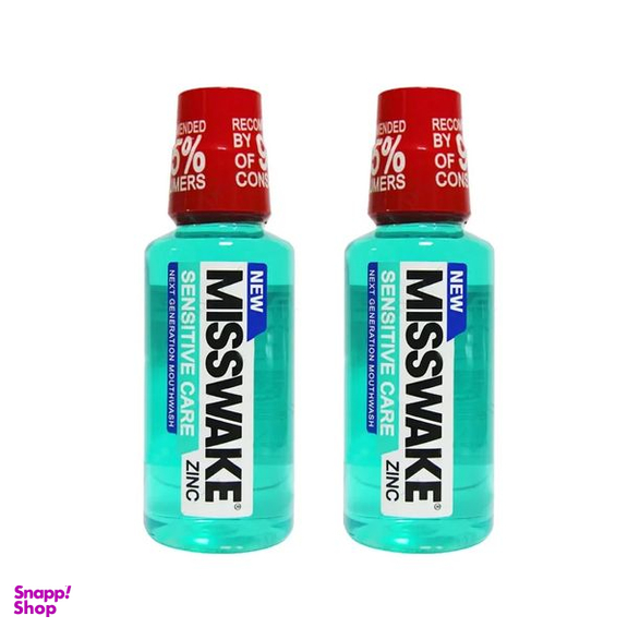 دهان شویه میسویک مدل sensitive care حجم 400 میلی لیتر مجموعه 2 عددی