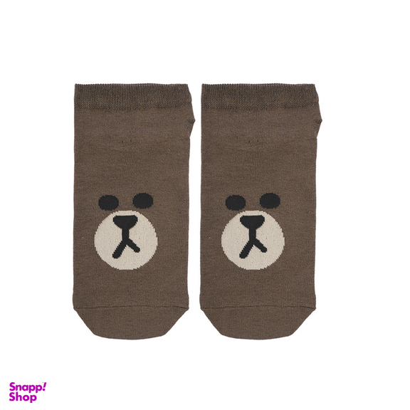 جوراب ساق کوتاه زنانه سرژه مدل 255162 رنگ قهوه ای