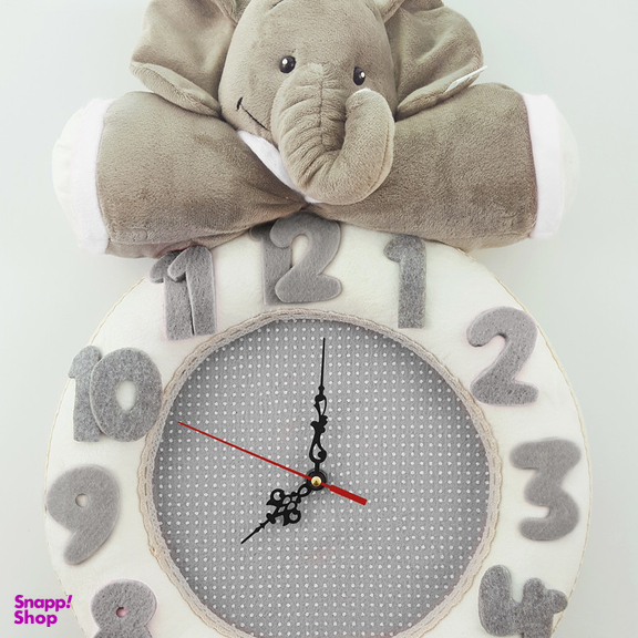 ساعت دیواری کودک نی نی سیس مدل فیل کد W-F/W