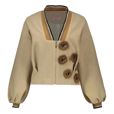 بامبر زنانه گره استایل مدل کیتی رنگ بژ