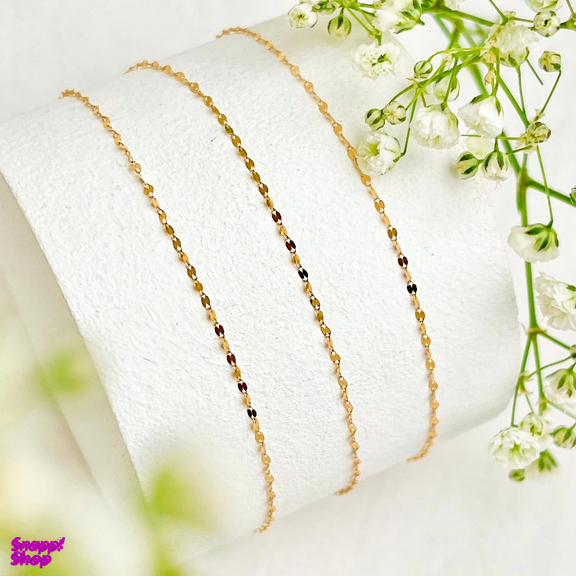 دستبند طلا 18 عیار زنانه دیانا مدل پولکی سوپرلایت