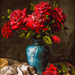 تابلو فرش دستباف سی پرشیا مدل گل در گلدان سفالی کد 903805