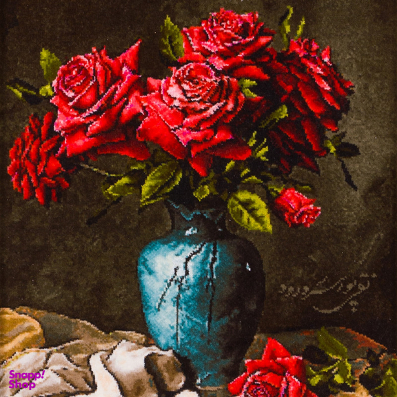 تابلو فرش دستباف سی پرشیا مدل گل در گلدان سفالی کد 903805