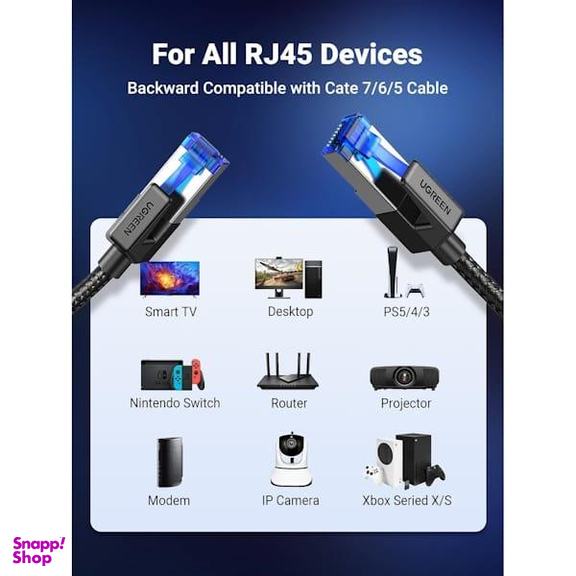 کابل شبکه CAT8 یوگرین مدل NW153 کد 80431 طول 2 متر