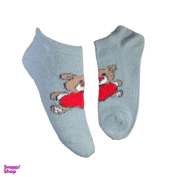 جوراب زنانه مچی پشمی طرح خرس کد 24241