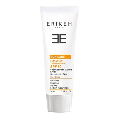 کرم ضد آفتاب اریکه SPF50 مناسب پوست خشک و نرمال رنگ بژ طبیعی حجم 50 میلی‌ لیتر