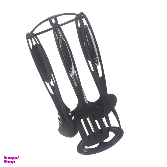 سرویس کفگیر و ملاقه 6 پارچه کد 00526 به همراه استند