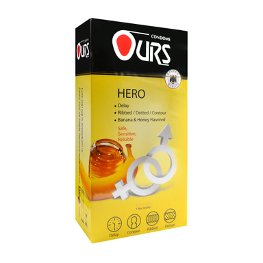 کاندوم تاخیری اورز مدل Hero بسته 12 عددی