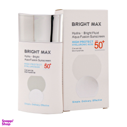 کرم ضد آفتاب بی رنگ برایت مکس مدل آکوا فیوژن با +SPF50 حجم 50 میلی لیتر بسته 2 عددی