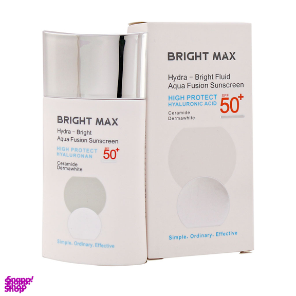 کرم ضد آفتاب بی رنگ برایت مکس مدل آکوا فیوژن با +SPF50 حجم 50 میلی لیتر بسته 2 عددی