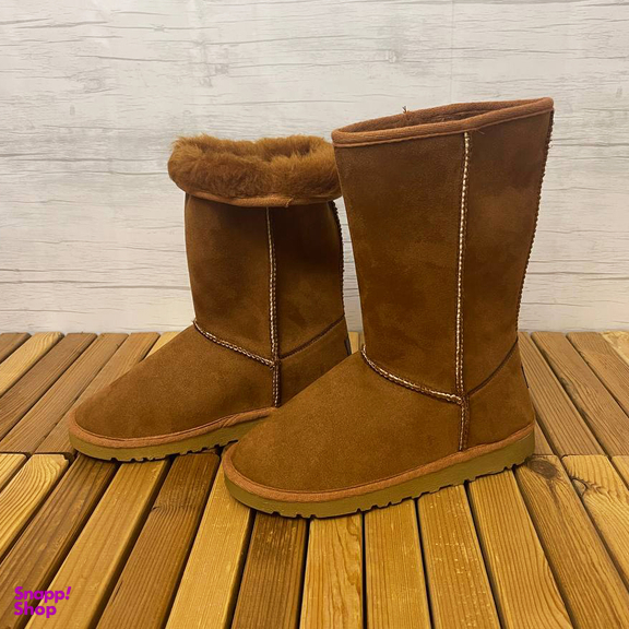 بوت زنانه طرح آگ کد 01 رنگ شتری